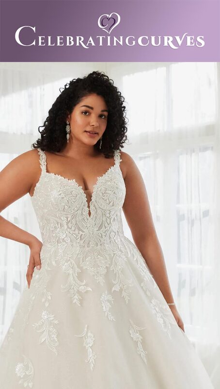 All over lace plus size wedding dress