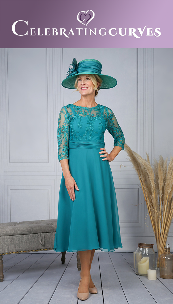 Mother of the Bride/Groom turquoise blue dress
