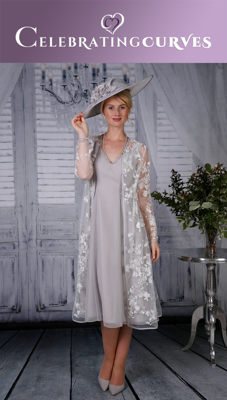 Wedding guest outfit wearing long lace jacket