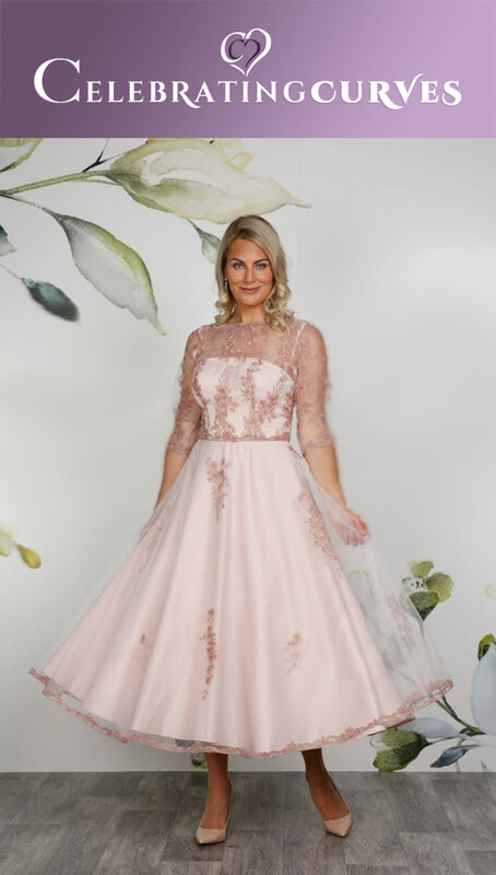 Special occasionwear pink lace dress