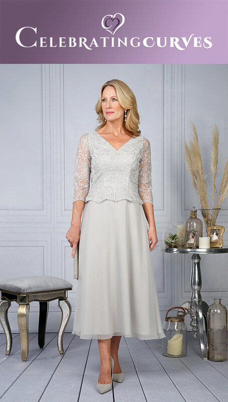 Special occasionwear silver embroidered lace dress