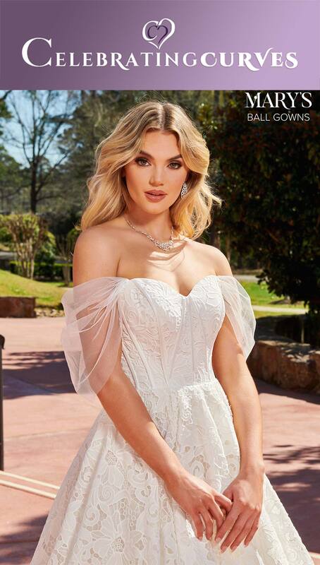 Strapless lace bridal gown with romantic detachable off shoulder sleeves