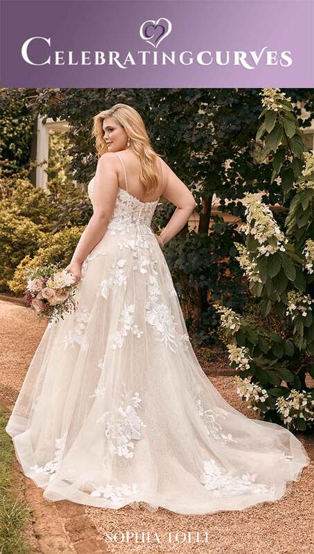 Sophia Tolli plus size lace wedding dress